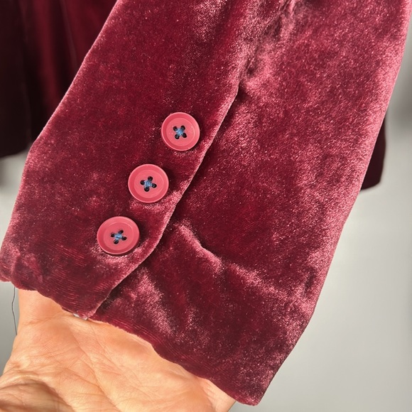 Sundance Velvet Purple Single Breated Double Button Blazer size 10 - Picture 6 of 11